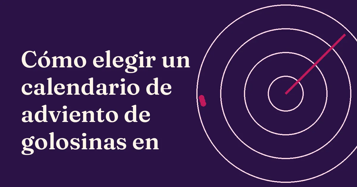 Calendario de adviento con casillas numeradas y golosinas de colores sobre una mesa