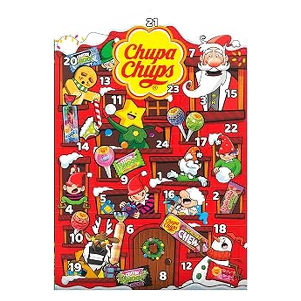 Chupa Chups Calendario de Adviento 2026 con 24 puertas, piruletas y chicles 225 g